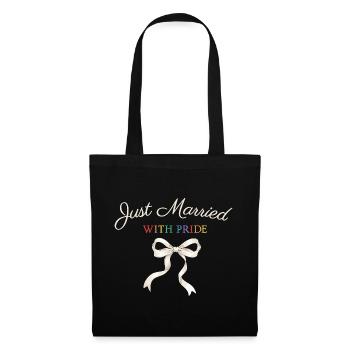 Just Married Pride Bow - Tote Bag - black - Front