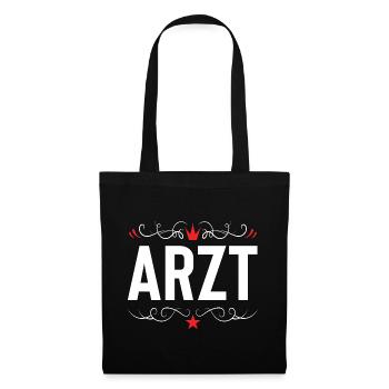 Arzt Beruf - Stoffbeutel - Schwarz - Vorne