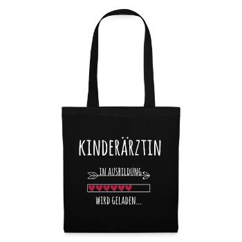 Kinderärztin Ausbildung Medizinstudium Ärztin - Stoffbeutel - Schwarz - Vorne