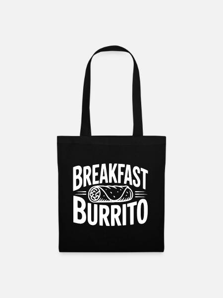 Frühstücksburrito - Stoffbeutel - Schwarz