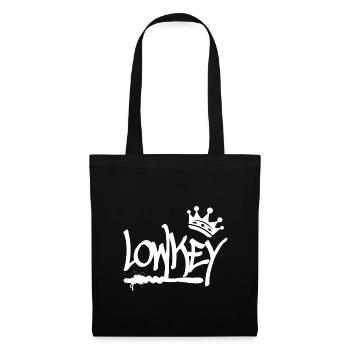 Lowkey Graffiti Tag Krone Hip Hop (white) - Tote Bag - black - Front