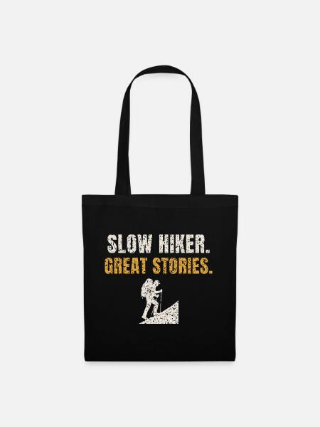 Slow Hiker Great Stories - Stoffbeutel - Schwarz