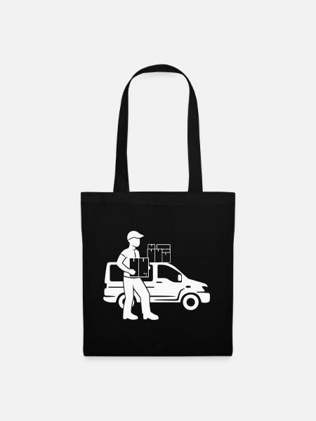 Lieferheld Paketclipart - Stoffbeutel - Schwarz