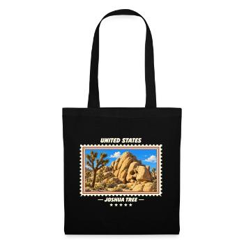 Vereinigte Staaten Joshua Tree Vintage Reisemarke - Stoffbeutel - Schwarz - Vorne