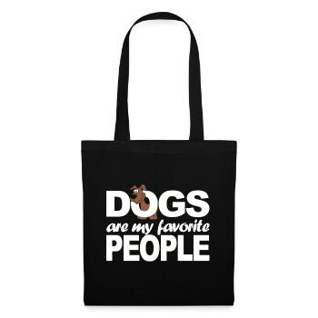 Les chiens sont mes personnes préférées - Sac en tissu - noir - Devant