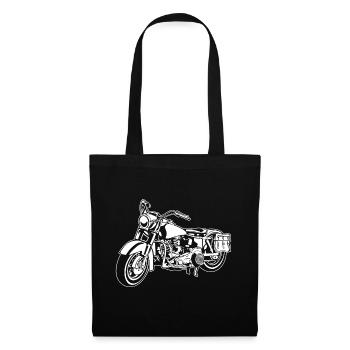 Chopper motorcycle 10_white - Tote Bag - black - Front