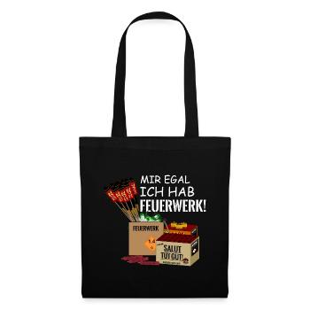 Pyro Ich hab Silvester Feuerwerk - Stoffbeutel - Schwarz - Vorne
