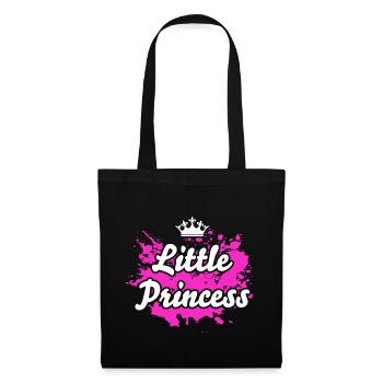 Kleine Prinzessin Geschenk - Stoffbeutel - Schwarz - Vorne
