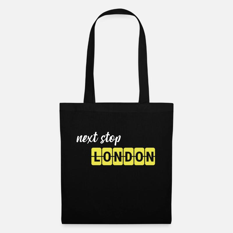 Next Stop London – Reise mit Freunden - Stoffbeutel - Schwarz