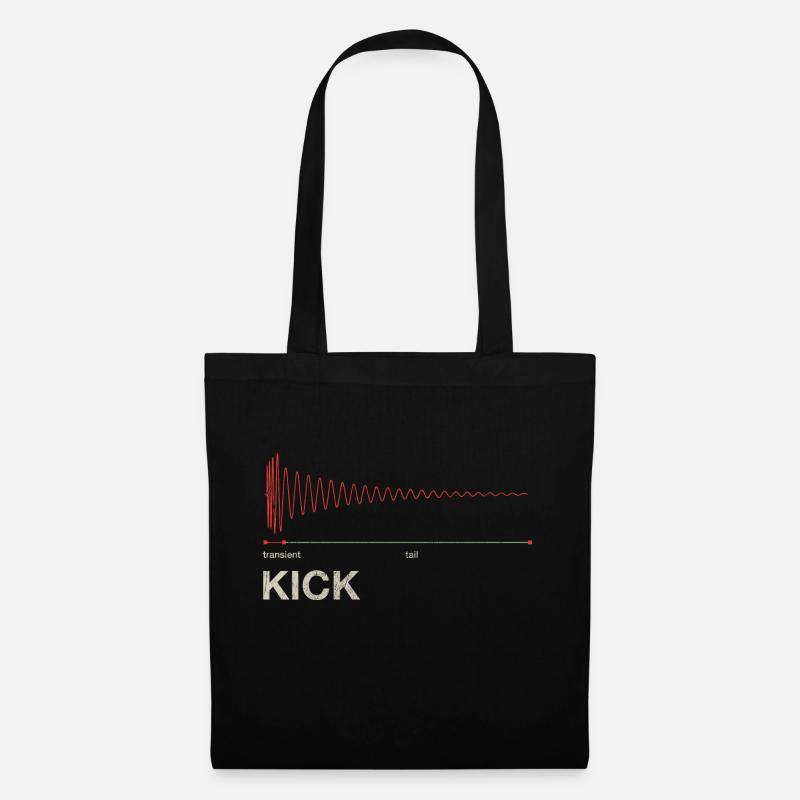 Kick Drum - DAW Producer Transient & Tail - Stoffbeutel - Schwarz