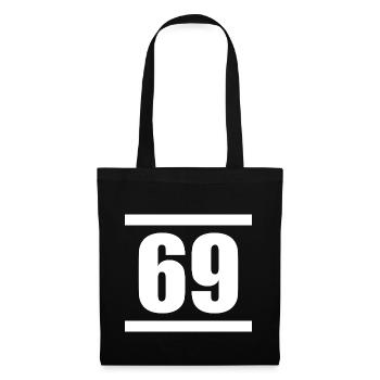69 cadeau, numéro de maillot numéro soixante-neuf - Sac en tissu - noir - Devant