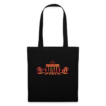 Brandenburger Tor (Berlin / Deutschland) - Stoffbeutel - Schwarz - Vorne