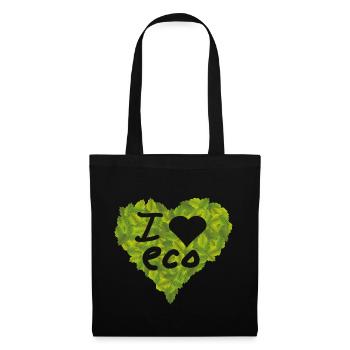 i love I love eco eco environment nature conservation - Tote Bag - black - Front