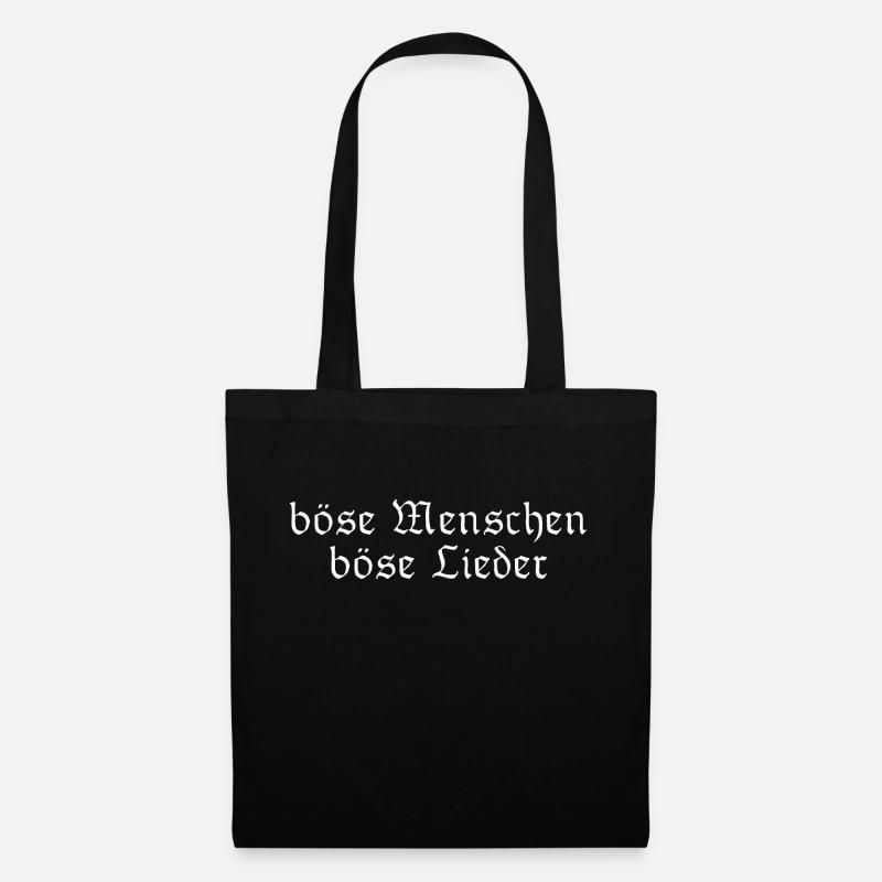 Böse Menschen böse Lieder - Stoffbeutel - Schwarz