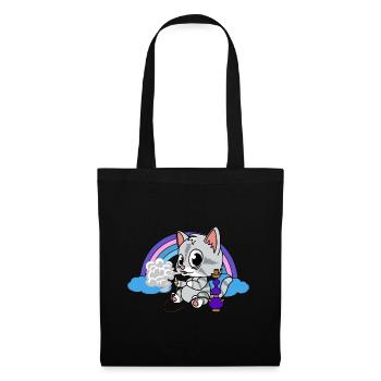 Kitten hookah smoking kiffen hookah smoke - Tote Bag - black - Front