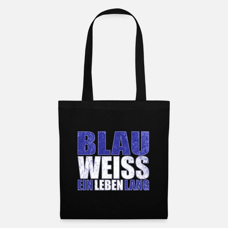 Blau Weiss ein Leben Lang - Stoffbeutel - Schwarz