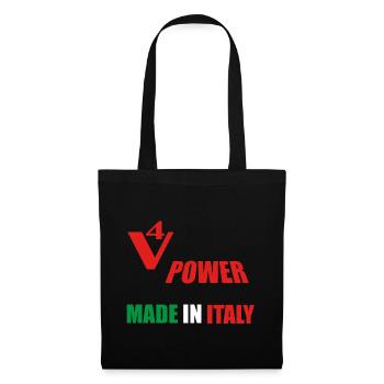 V4 Power made in Italy; motorcycle - Tote Bag - black - Front