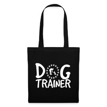 Dresseur de chiens dresseur de chiens pattes de chien école de chiens - Sac en tissu - noir - Devant