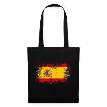 Spain flag stains blot gift idea - Tote Bag - black - Front