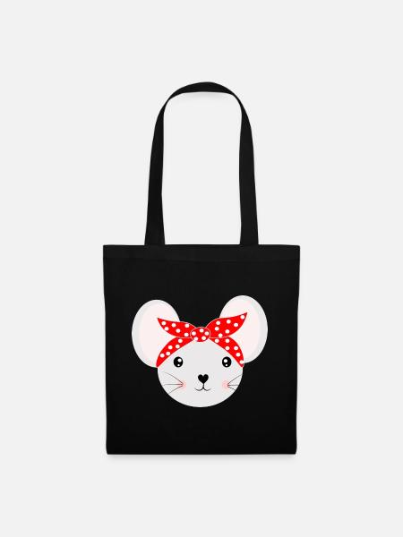 Cute Mouse - Stoffbeutel - Schwarz