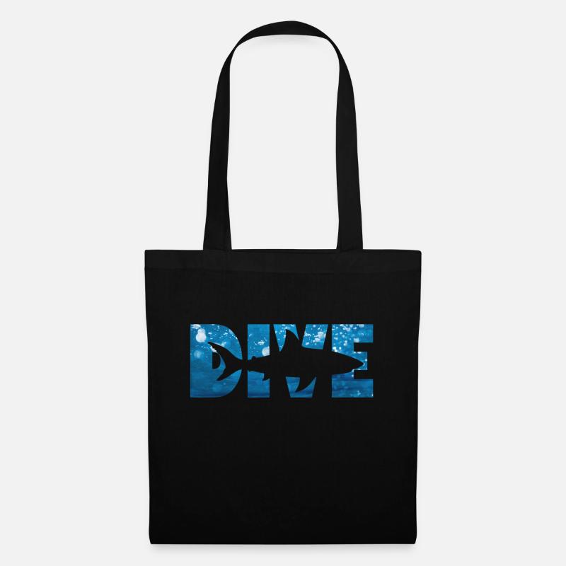 Dive Shark - Stoffbeutel - Schwarz