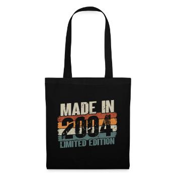 Jahrgang 2004 geboren 17 Geburtstag Geschenk - Stoffbeutel - Schwarz - Vorne