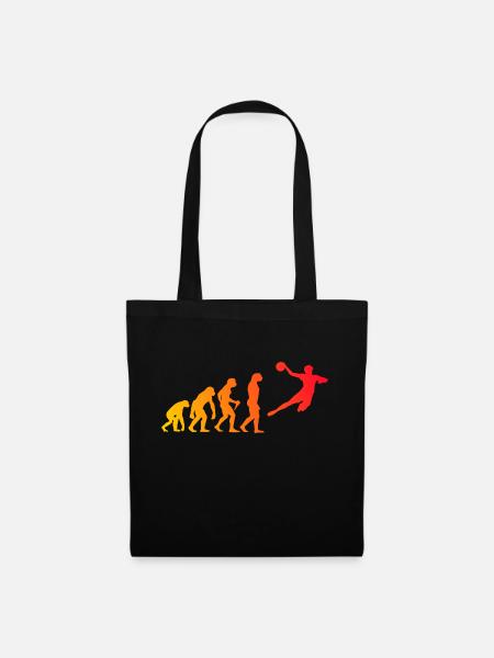 Handball Kinder Evolution Handball Spieler Herren - Stoffbeutel - Schwarz