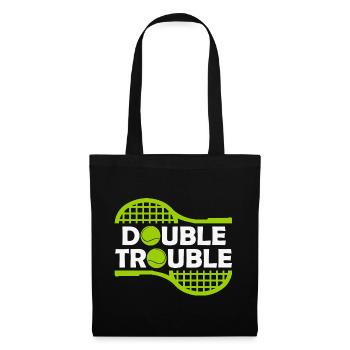 Double Trouble Tennis Ball Lover Quote - Tote Bag - black - Front
