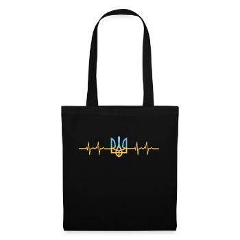 Ukraine Heartbeat Heartbeat Ukraine Peace - Tote Bag - black - Front