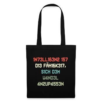 Die Fähigkeit sich dem Wandel anzupassen - Stoffbeutel - Schwarz - Vorne