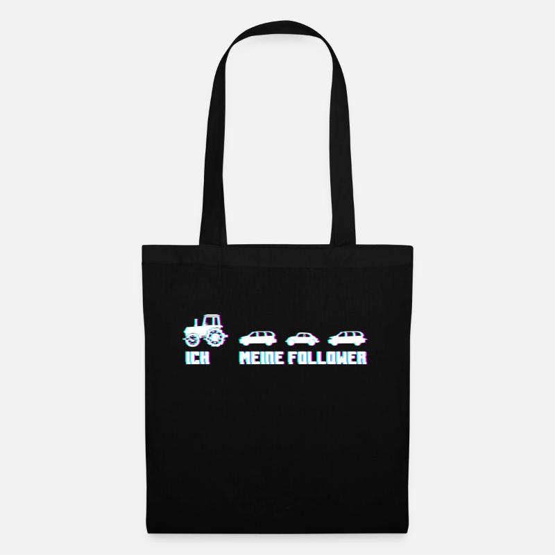 Ich Meine Follower Traktor Trekker Bauer Geschenk - Stoffbeutel - Schwarz
