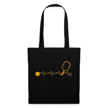 Pickleball Heartbeat Fun Pickleball Gifts - Tote Bag - black - Front