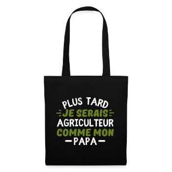 Plus tard je serais agriculteur comme mon papa - Sac en tissu - noir - Devant