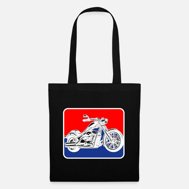 Chopper american Motorrad Logo - Stoffbeutel - Schwarz