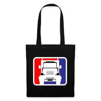 LKW Truck Lastkraftwagen Logo | Farben änderbar - Stoffbeutel - Schwarz - Vorne