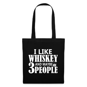 J’aime le whisky et peut-être 3 personnes - Sac en tissu - noir - Devant
