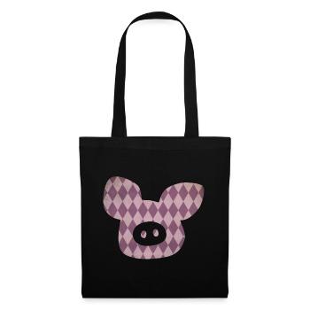Pig Head Diamond Lucky Sow Lucky Charm 2023 - Tote Bag - black - Front