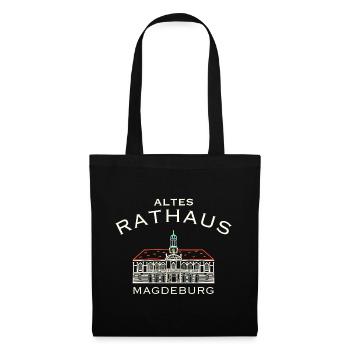 Magdeburg Altes Rathaus, Sachsen-Anhalt - Stoffbeutel - Schwarz - Vorne