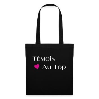 Témoin au top - Sac en tissu - noir - Devant