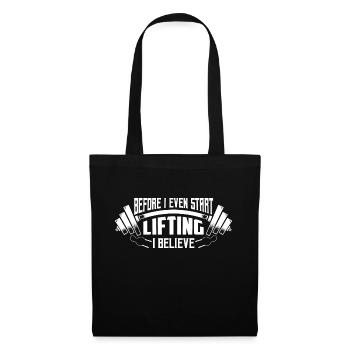 Before I Even Start Lifting Weight Lifting Workout - Stoffbeutel - Schwarz - Vorne