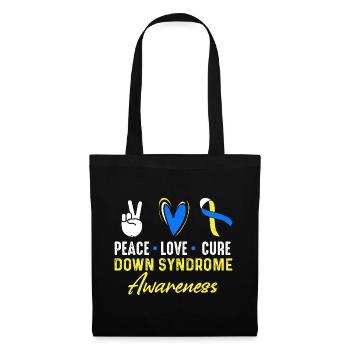 Peace Love Healing Down Syndrome Consciousness - Tote Bag - black - Front