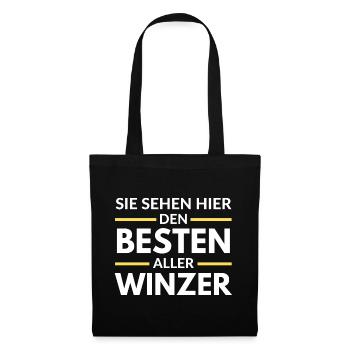 Sie sehen hier den Besten aller Winzer - Stoffbeutel - Schwarz - Vorne