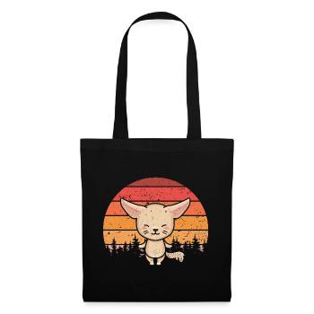 Retro Vintage Fennec Fox Propriétaire Fennec Foxes - Sac en tissu - noir - Devant