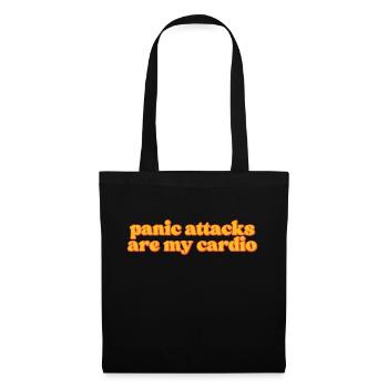 Les attaques de panique sont mon cardio. Drôle - Sac en tissu - noir - Devant