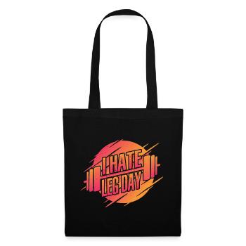 Je déteste la jambe Jour 22 - Sac en tissu - noir - Devant