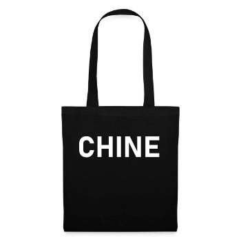 CHINE - Sac en tissu - noir - Devant