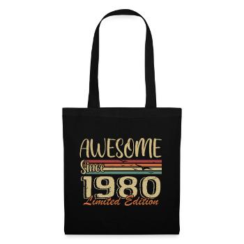 Legenden werden 1980 geboren Jahrgang 1980 - Stoffbeutel - Schwarz - Vorne