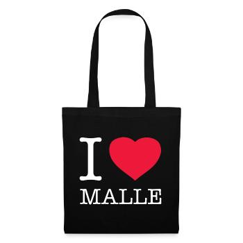 I LOVE MALLE - Stoffbeutel - Schwarz - Vorne