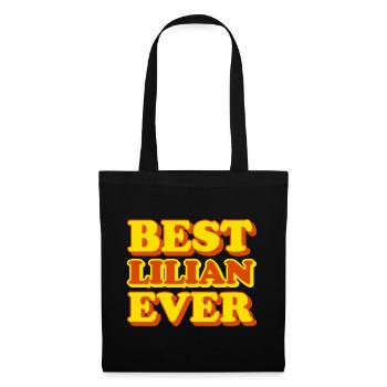 Lilian prénom drôle cadeau - Sac en tissu - noir - Devant