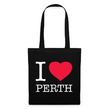I LOVE PERTH - Stoffbeutel - Schwarz - Vorne